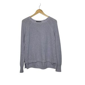 Oui Germany Women's Size 6 Lavender Purple Knit Cotton Ribbed Pullover Sweater